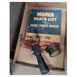 POWER WAGON PARTS LIST & VINTAGE BATTERY TESTER