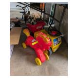 CHILD'S DUMPTRUCK & ROLLING HORSE