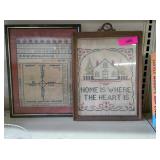 2 - VINTAGE NEEDLEPOINT ARTWORK FRAMED