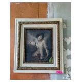VINTAGE VICTORIAN STYLE FRAME WITH PHOTO 24.5X27.5