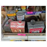 LOG CABIN SYRUP, HERSHEY TIN