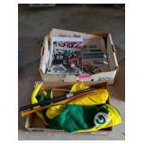PACKERS HAT & NEWSPAPERS & MINI BASEBALL BATS