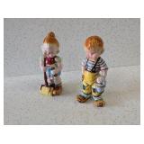 CHUBBY CHEEK BOY & GIRL CERAMIC FIGURINES