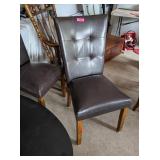 2 - LEATHER BACK SITTING CHAIRS