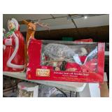 ANIMATED SANTA WITH REINDEER & SLEIGH