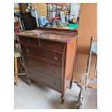 ANTIQUE 5 DRAWER DRESSER