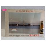 BLATZ MACKINAC BRIDGE ADVERTISING SIGN
