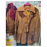 CUSTOM BROWN LEATHER JACKET, PANTS & VEST