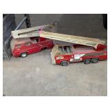 2 TOY FIRE TRUCKS - FOR PARTS