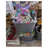 2 TOTES OF EASTER DECOR