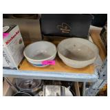 2 - STONEWARE MIXING BOWLS