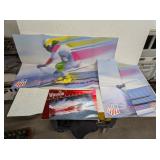 2 - 1992 OLYMPIC SKI POSTERS & WINSTON CALENDER