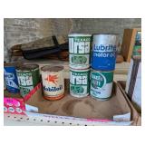 5 - VINTAGE MOTOR OIL CANS - QUART SIZE