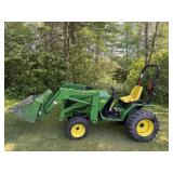JOHN DEERE 4115 TRACTOR WITH LOADER AND MOWER
