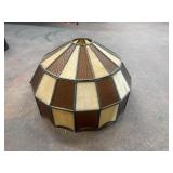 16IN LEADED GLASS LAMP SHADE