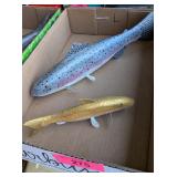 2 - DECORATIVE HAND-CARVED FISH