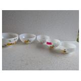5 - FIRE KING VINTAGE GLASS BOWLS & MIXING BOWLS
