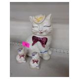 1940s SHAWNEE COOKIE JAR & SALT AND PEPPER SHAKERS
