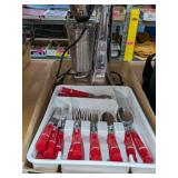 COCA COLA SILVERWARE & VINTAGE MIXER