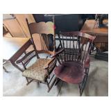 2 - WOODEN ROCKING CHAIRS