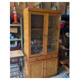 VINTAGE HUTCH WITH GLASS SHELVES