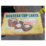 ANTIQUE HOSTESS CUP CAKES TIN SIGN