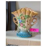 HULL 22 KARAT GOLD HANDPAINTED VASE