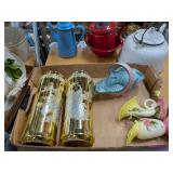 VINTAGE JAPANESE PEACOCK VASES & OTHER VASES