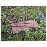 7'X3'X1/8' STEEL SHEET & 2 - 11FT STEEL PIPES