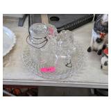 GLASS SERVING TRAYS, JARS & MORE