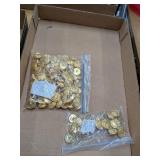 GOLD POLICE BUTTONS - 3/4'