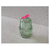 VINTAGE GREEN GLASS FAIRY LAMP