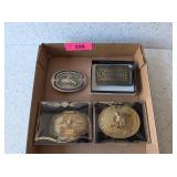 4 - LARGE BELT BUCKLES, HARLEY AND MORE