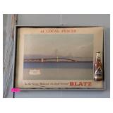 ANTIQUE BLATZ MACKINAC BRIDGE BEER ADVERTISING