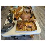 WOODEN MOOSE CARVINGS