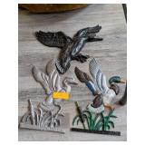 3 - CAST MALLARD DUCK WALL HANGINGS