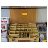 TACKLE BOX WITH JIGS, SPOONS, SPINNERS & MORE