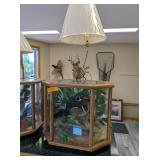 WOOD DUCK DISPLAY WITH LAMP - 20x16x37
