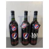3 BOTTLES - 1996 GREATFUL DEAD - DEAD RED UNWINE