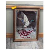 MILLER HIGH LIFE WISCONSIN MALLARD MIRROR 15x21