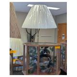 WOOD DUCK DISPLAY WITH LAMP - 20x16x37
