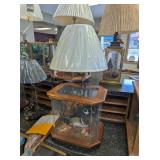 WOOD DUCK DISPLAY WITH LAMP - 18x15x34