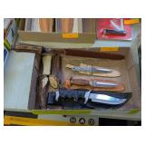4 - ASSORTED KNIVES WITH SHEATHES
