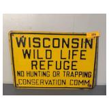 WISCONSIN WILD LIFE REGUFE - METAL SIGN