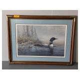SIGNED SOELLICK LOON PRINT 35X26