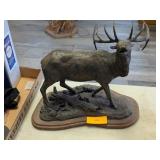 BRONZE BULL ELK SCULPTURE