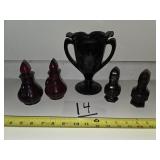 Pedestal Carnival fruit Bowl And Extra Base