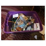 Bin Full of Desk Items etc