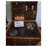 Basket and Glassware