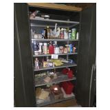 2 Door Metal Cabinet with Contents